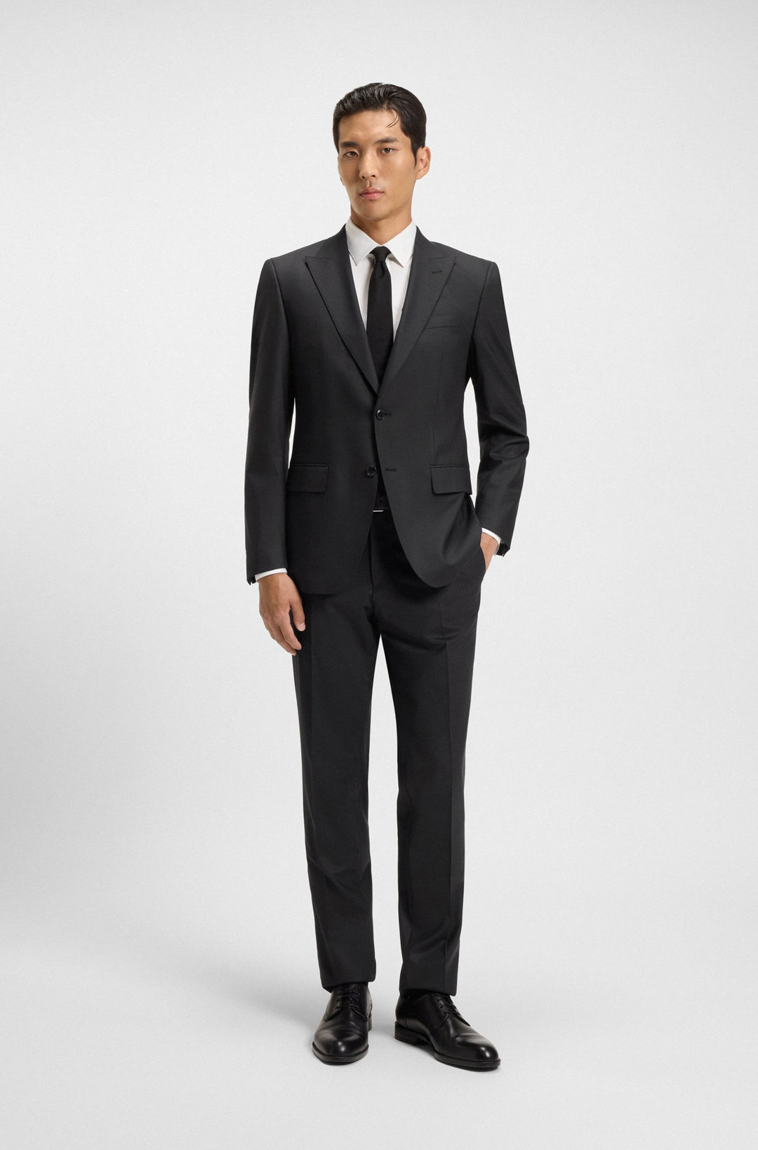 ヒューゴボス　パフォーマンス　ストレッチ パンツ　スラックス　ネイビー　50 BOSS - スリムフィットパンツ パフォーマンスストレッチ