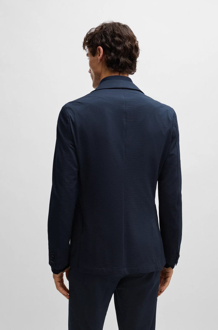P-Hanry-J Slim-Fit Jacket in Performance-Stretch Seersucker